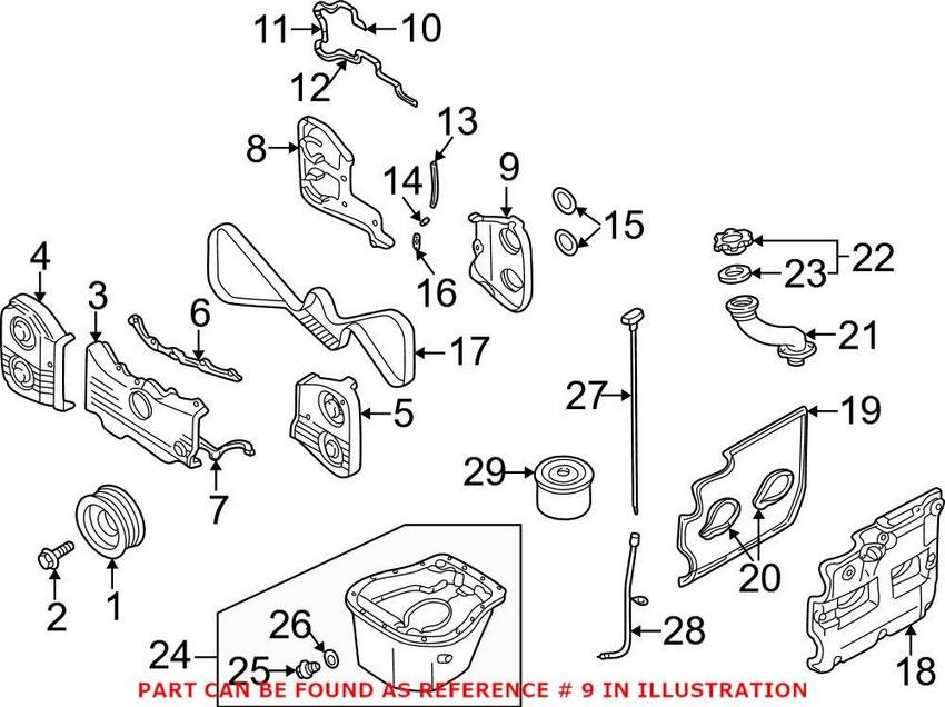 Timing Belt Cover - Driver Side